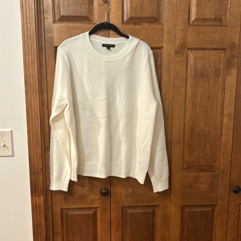 BR cream crewneck sweater
